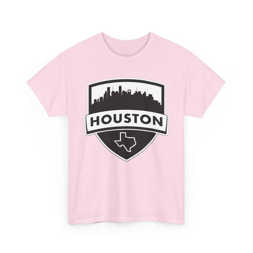 Houston Skyline Shield T-Shirt — Texas Outline City Pride Tee