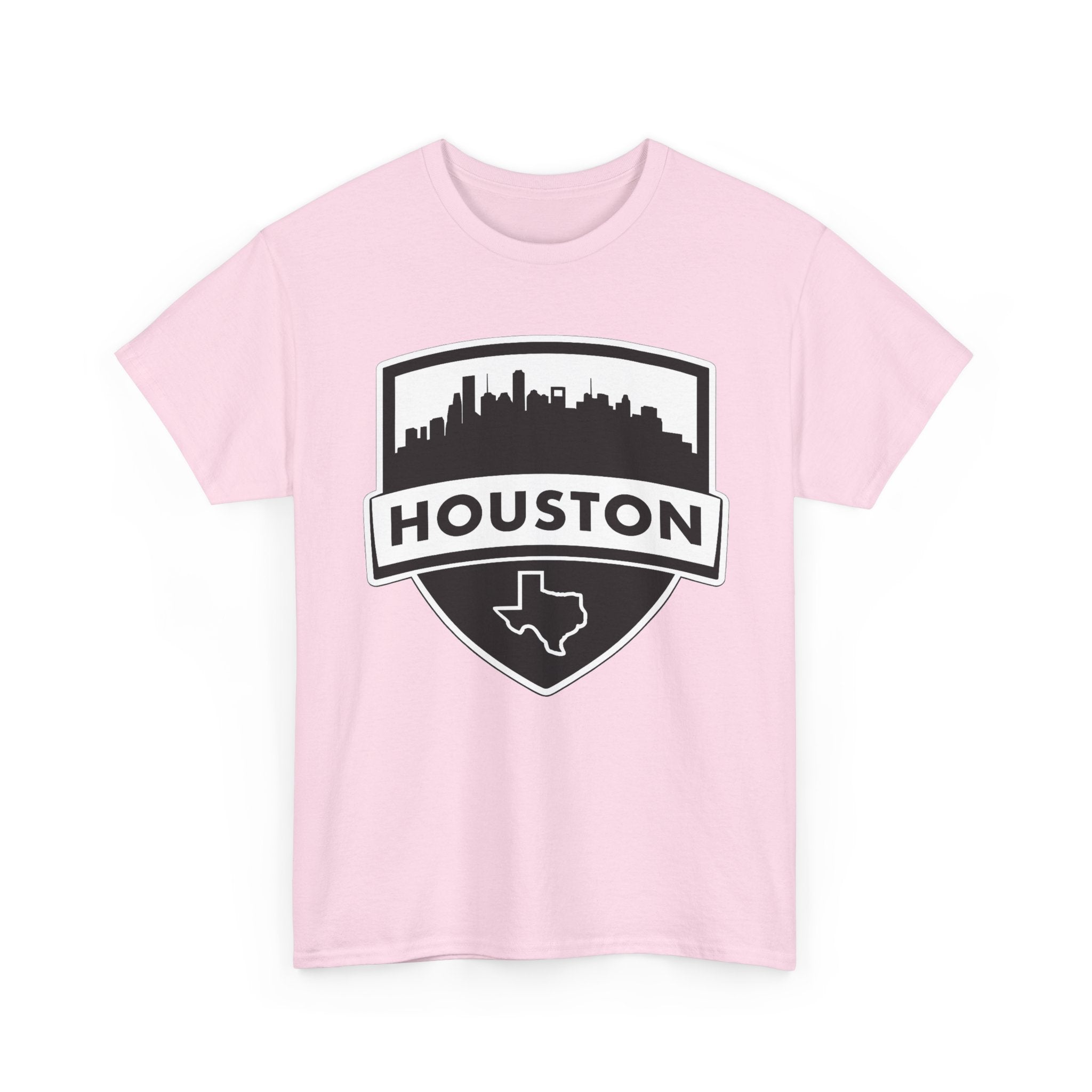 Houston Skyline Shield T-Shirt — Texas Outline City Pride Tee