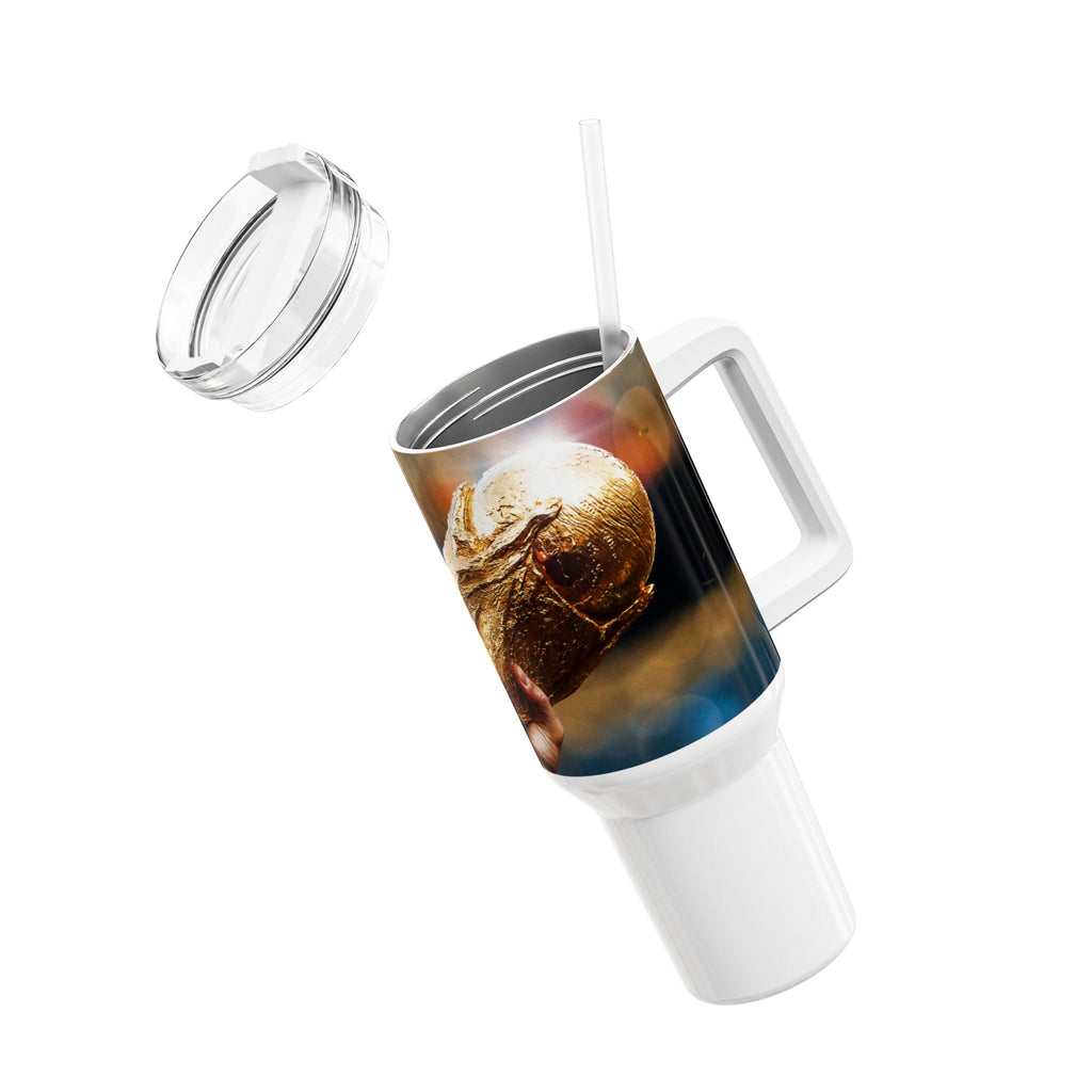 40oz World Cup Trophy Football Tumbler — Team Spirit Game Day Cup
