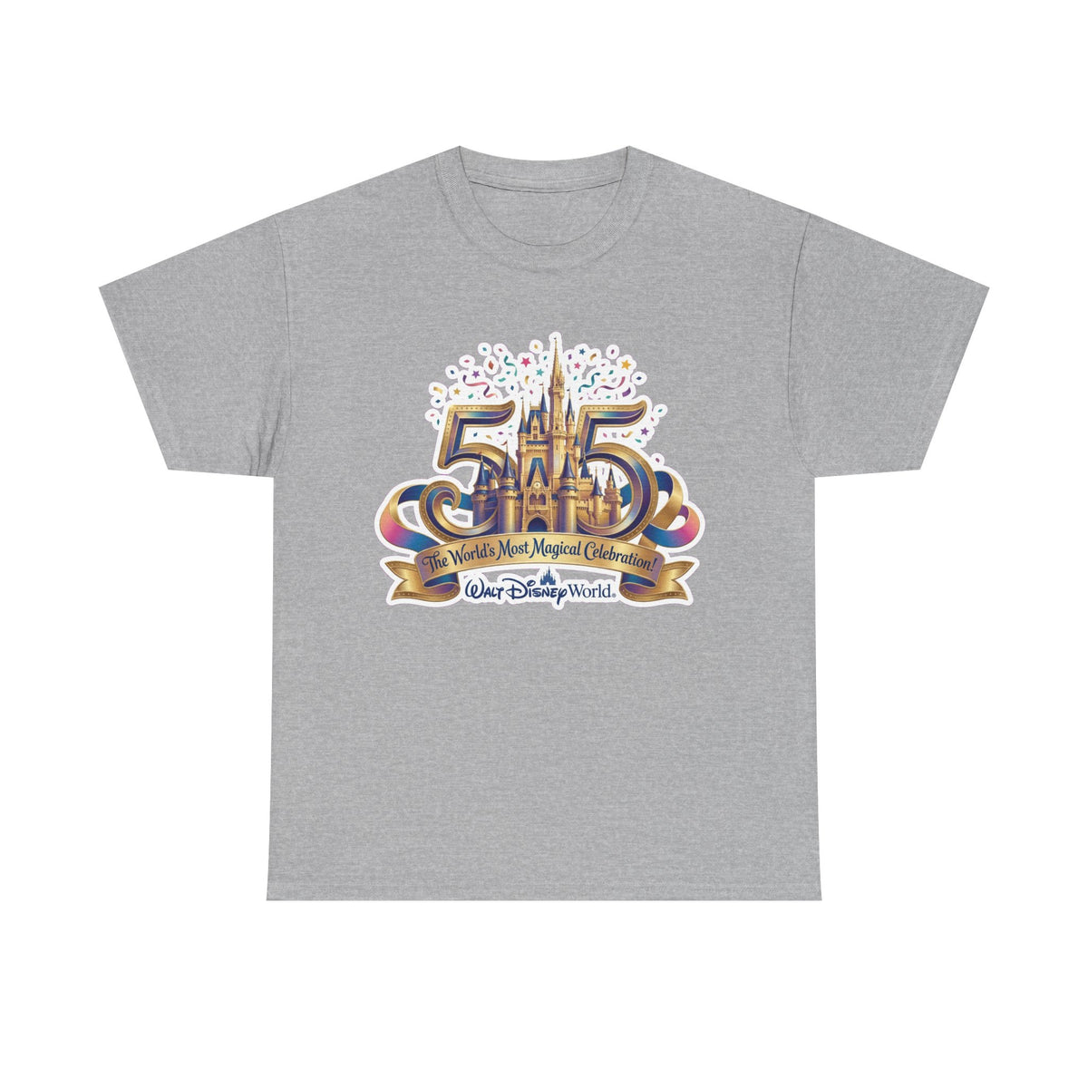 Disney World 50th Anniversary Castle Tee — 'The World's Most Magical Celebration' Souvenir T-Shirt