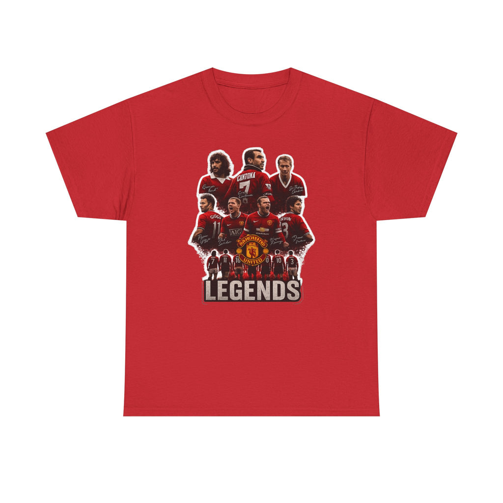 Manchester United Legends Football Team Tee — Retro Manchester United Players Graphic Shirt