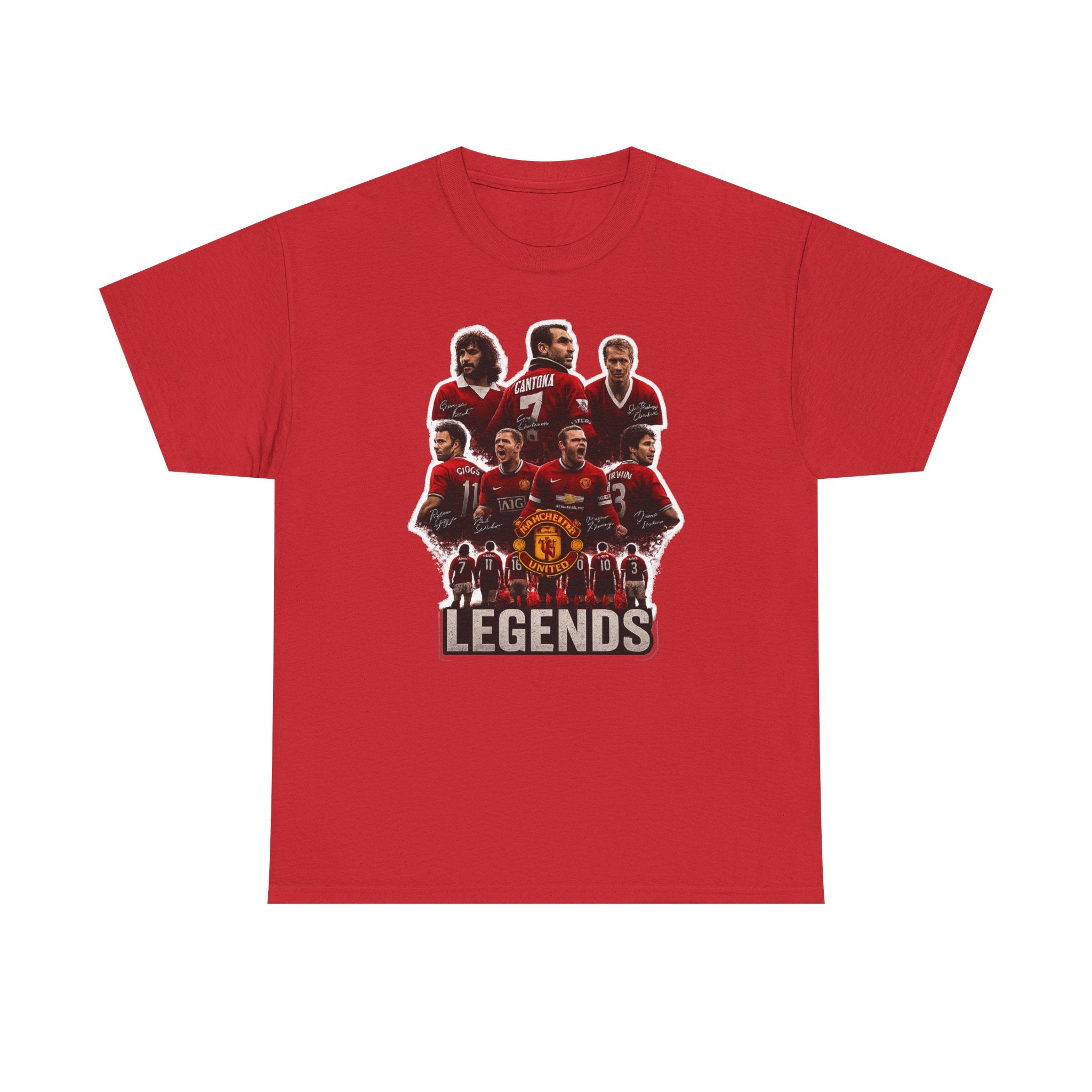 Manchester United Legends Football Team Tee — Retro Manchester United Players Graphic Shirt