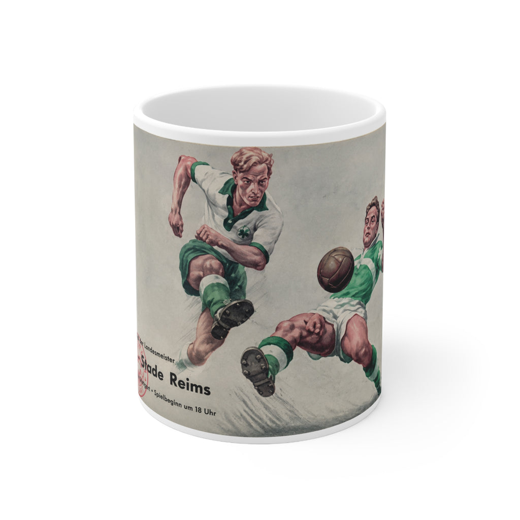1959 European Cup Final Programme Cover Inspired Mug — Real Madrid vs Stade Reims Ceramic Coffee Cup