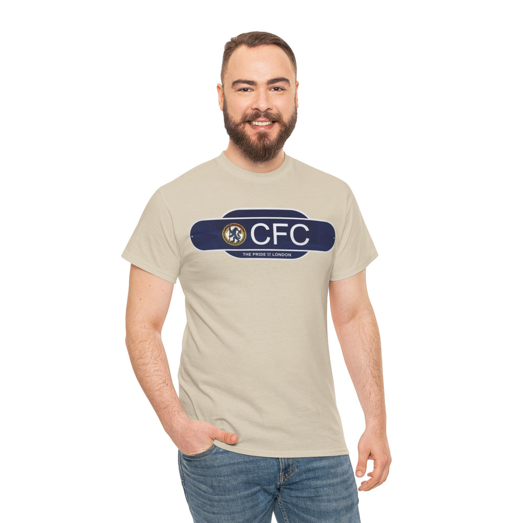 Chelsea Railway Sign Crest Logo T‑Shirt — Retro Football Badge Tee