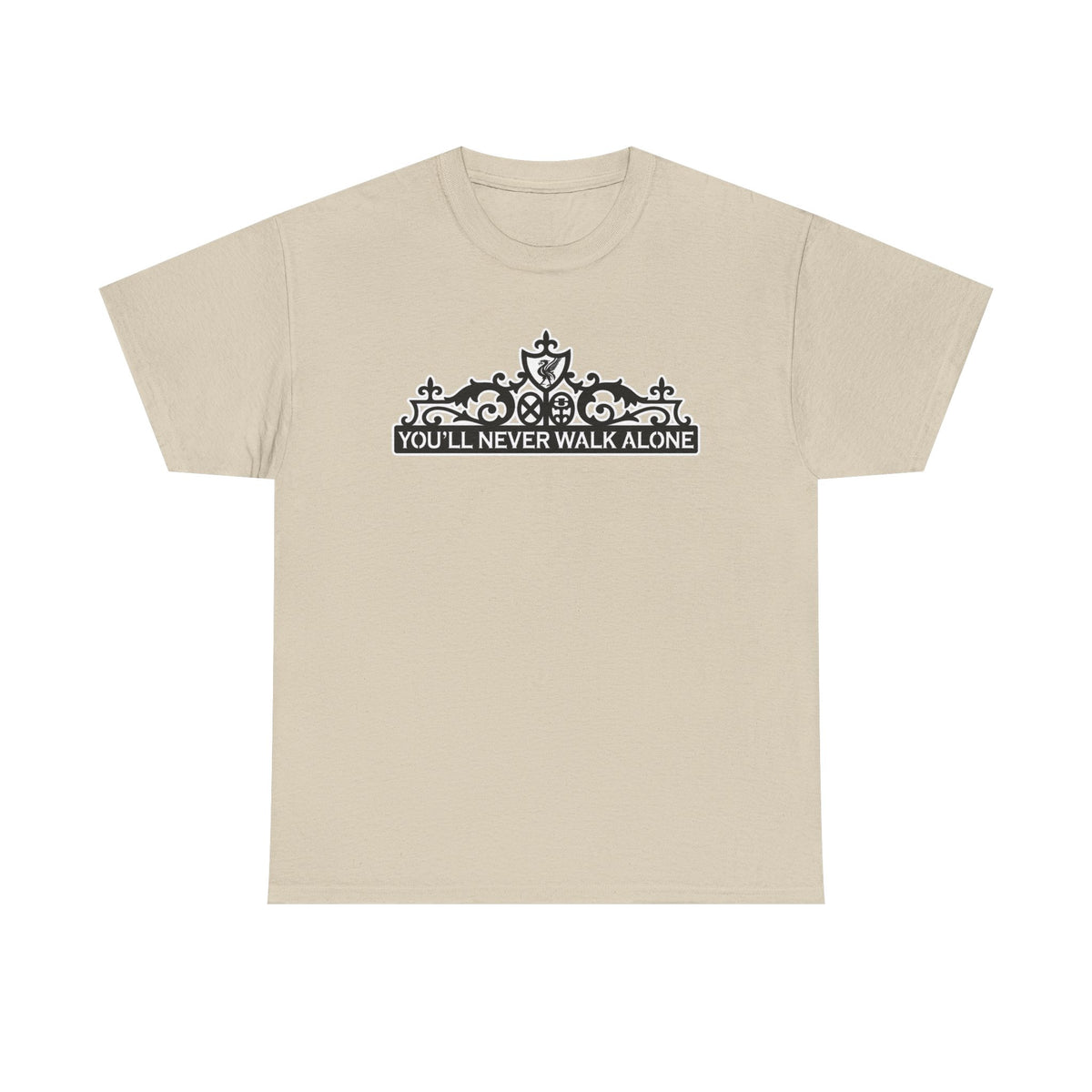 You'll Never Walk Alone T‑Shirt — Liverpool FC Crest Cotton Tee