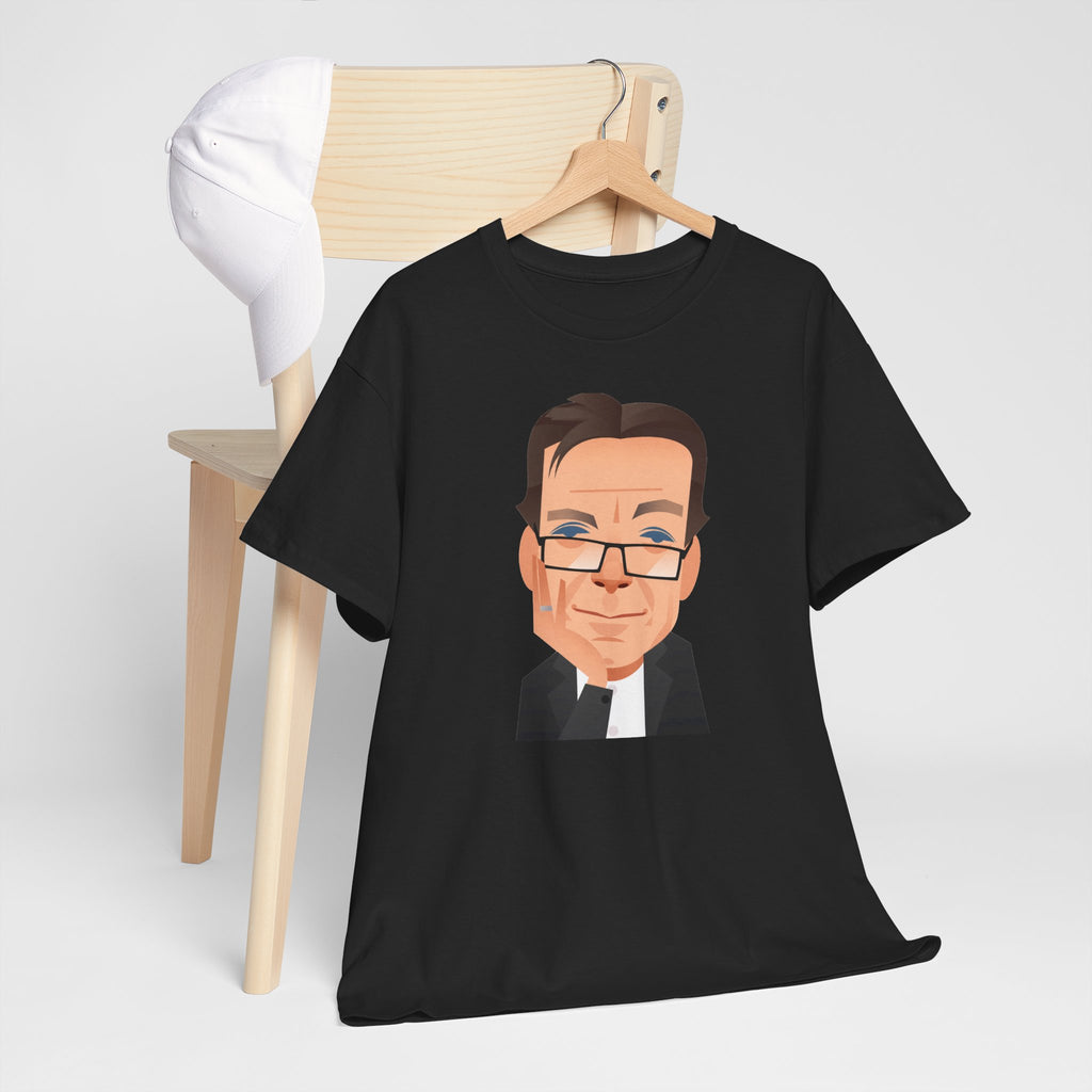 Tony Wilson Manchester Legend Caricature Gentleman Face Cotton T-Shirt
