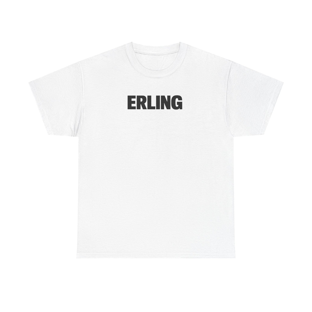 Erling Haaland Name Tee — Minimalist White Graphic T-Shirt