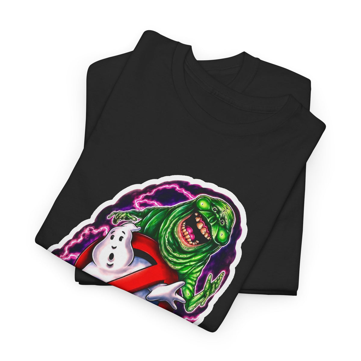 Ghostbusters Slimer Retro Graphic Tee – Vintage 80s Horror Comedy T-Shirt
