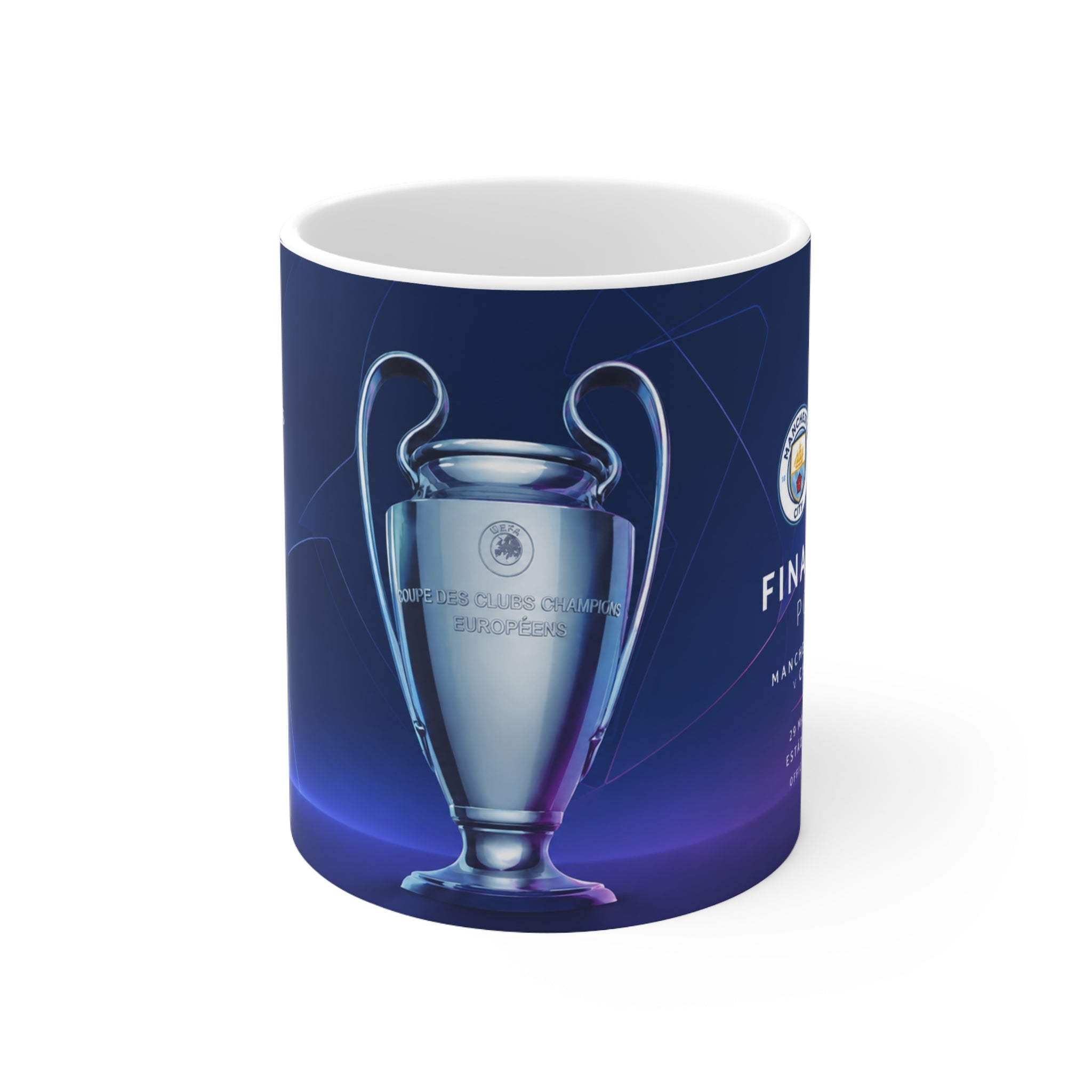 2021 Champions League Final Programme Cover Inspired Ceramic Mug — Coffee Cup (11oz/15oz)