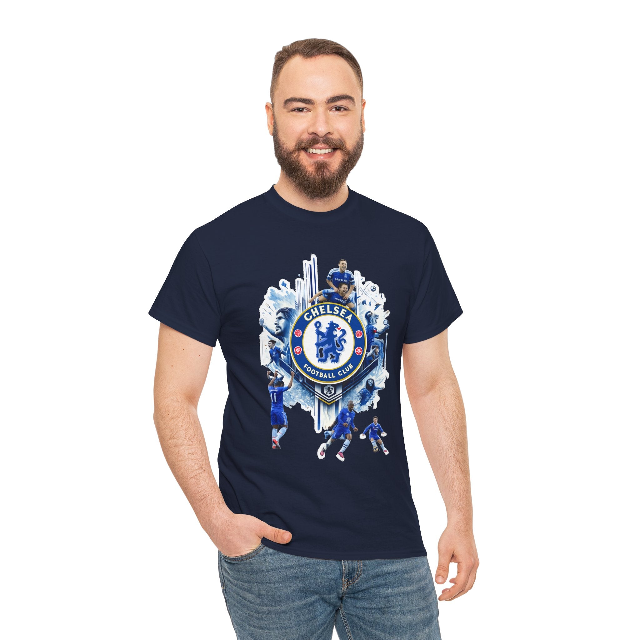 Chelsea FC Crest Players T-Shirt — Blue Football Fan Tee