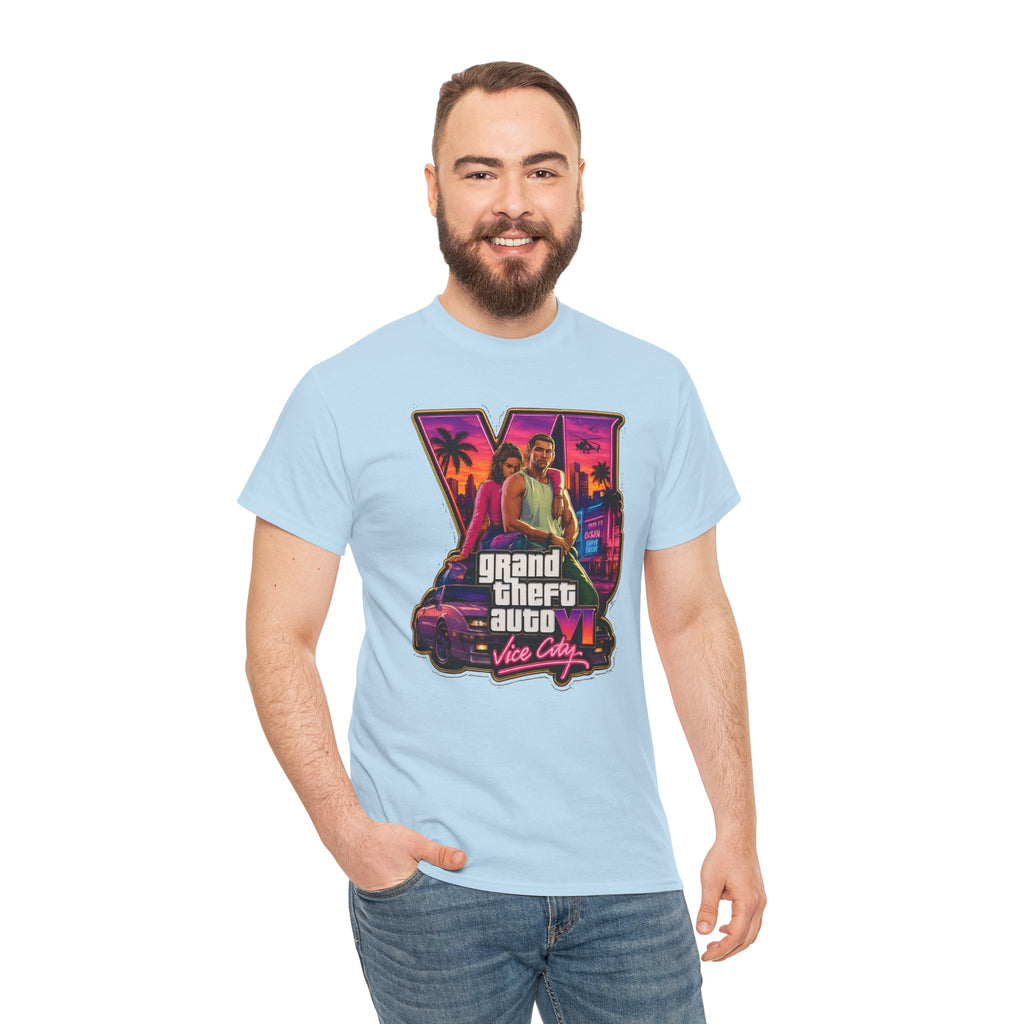 Grand Theft Auto Vice City Retro Logo Tee / Cotton T-Shirt