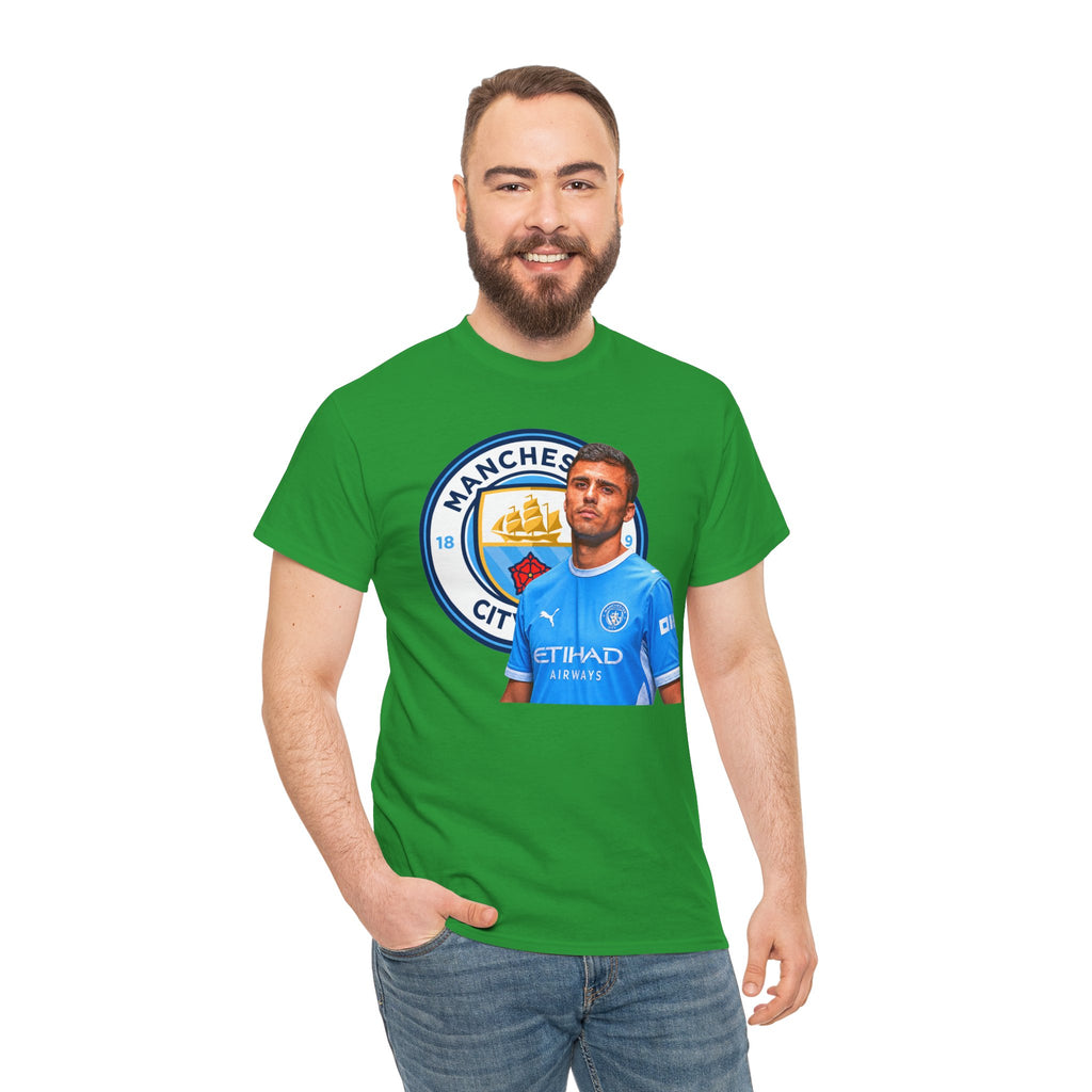 Rodri Manchester City Legend Football Tee — Player Portrait Soccer Shirt