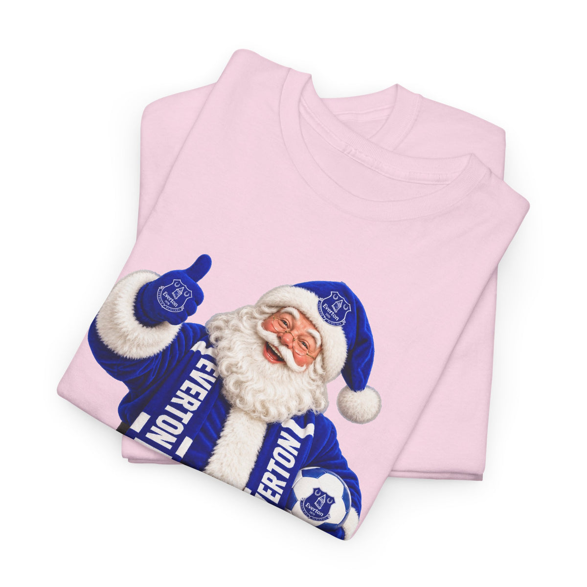 Everton Santa Scarf Christmas Tee - Holiday Vintage Santa T-Shirt