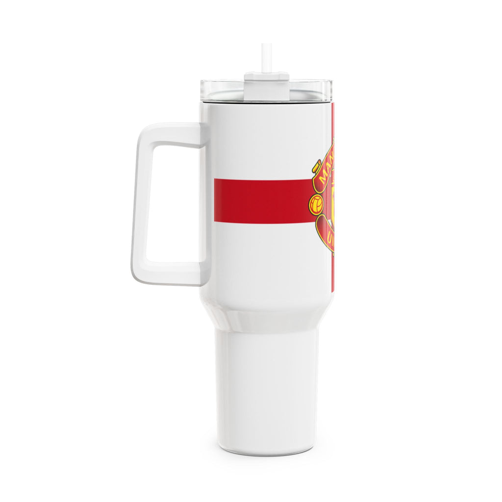 Manchester United 40oz Travel Tumbler — Red Cross Crest Stainless Insulated Cup