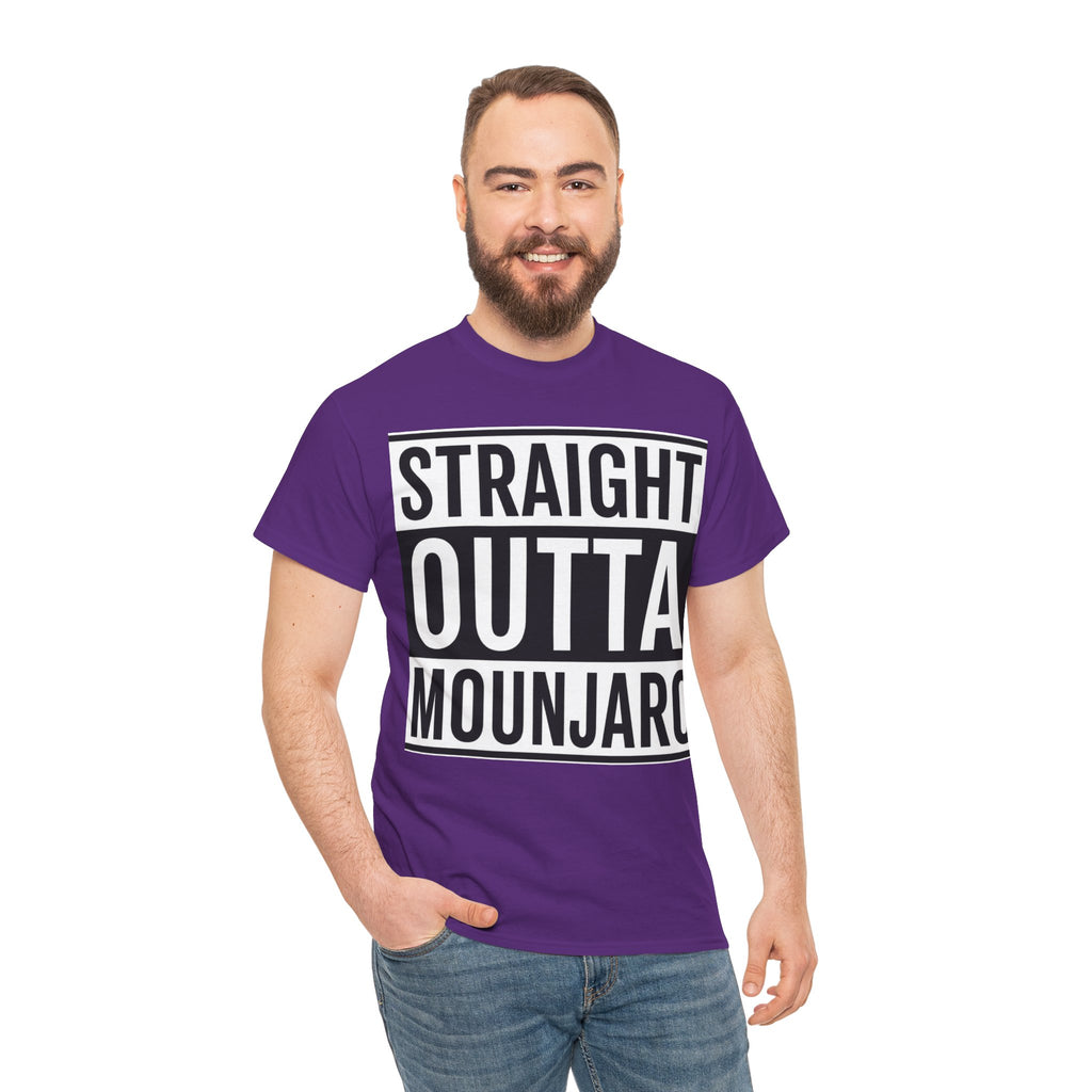 T-Shirt — "Straight Outta Mounjaro" Bold Typography Tee