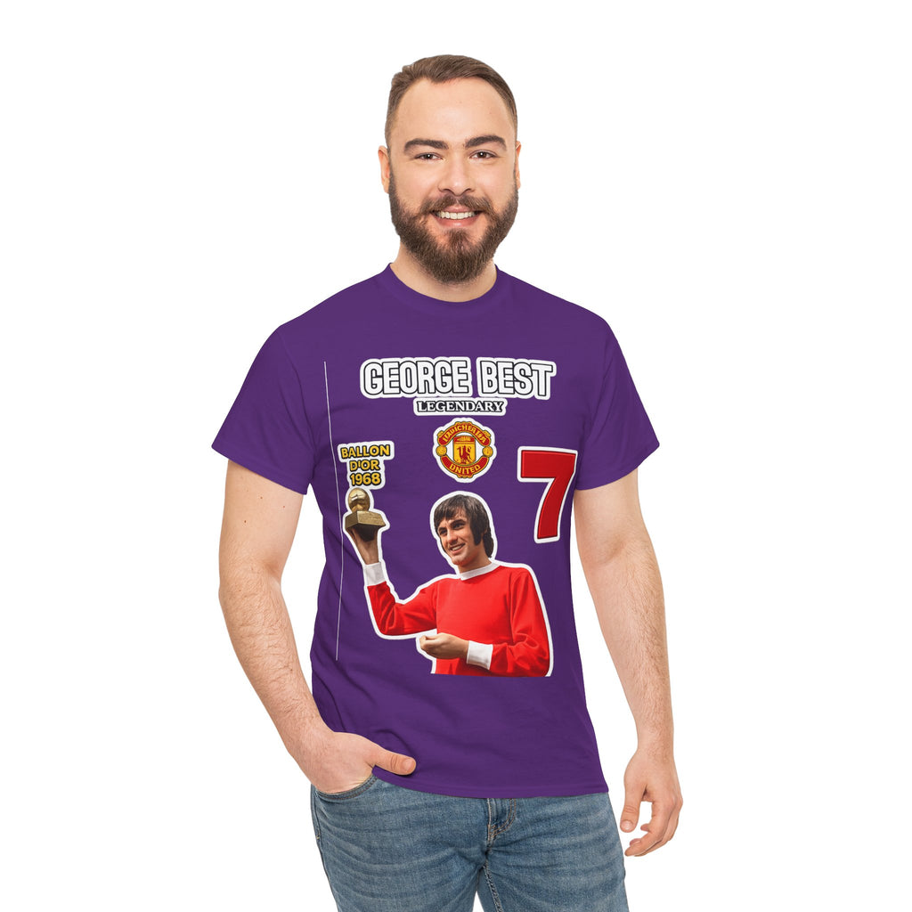 George Best Manchester United #7 Vintage Soccer T-Shirt – Ballon d'Or Tribute
