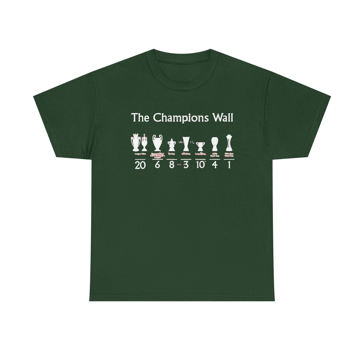 Liverpool The Champions Wall T-Shirt – Soccer/Football Trophy Timeline Tee
