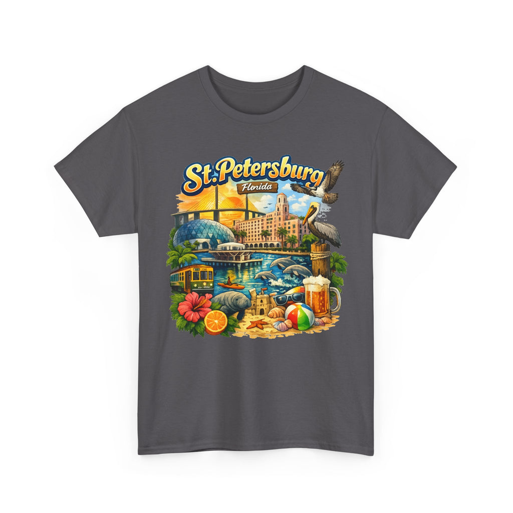 St. Petersburg Florida Retro Beach Scene T-Shirt