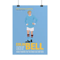 Colin Bell Football Poster — Retro Manchester City Vintage Player Print (Rolled Poster)