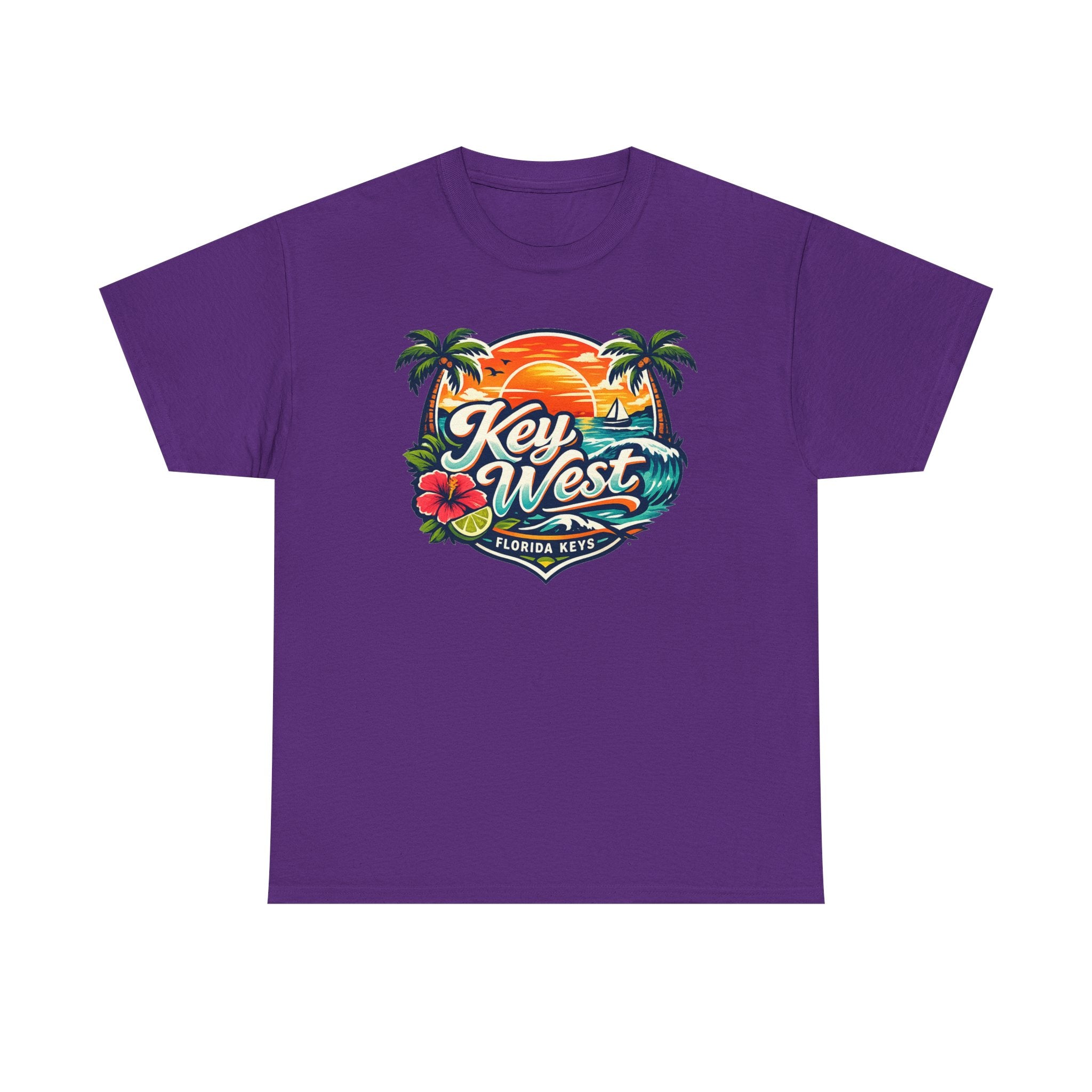 Key West Florida Keys T‑Shirt — Tropical Sunset Palm Beach Souvenir Tee