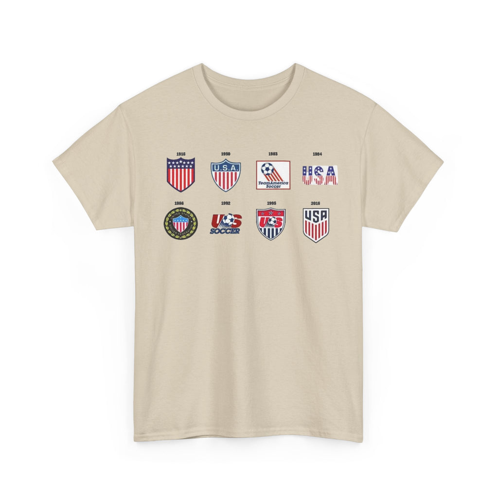 USA Soccer Logos Graphic Tee — Retro American Soccer Logo T‑Shirt