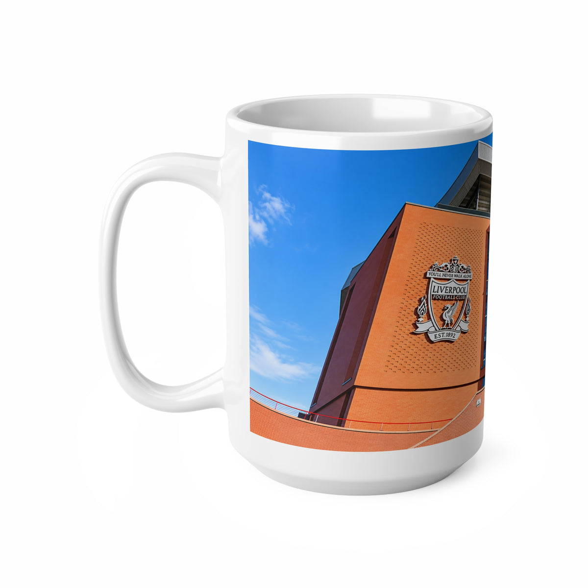 Liverpool FC Anfield Stadium Photo Mug — Ceramic Coffee Cup (11oz & 15oz)
