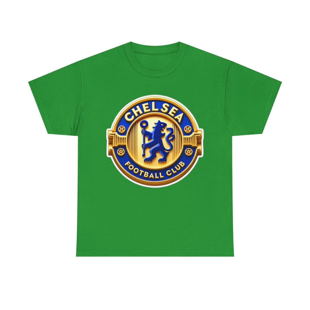 Chelsea Football Club Crest Tee — Retro Blue & Gold Soccer Emblem T-Shirt