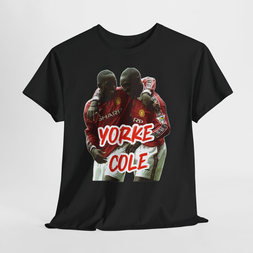 Yorke & Cole Manchester United Soccer Legends Graphic Tee — 'Yorke Cole' Retro Football Shirt
