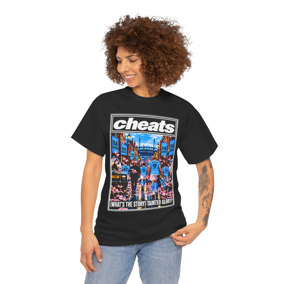 Cheats “What’s the Story? Tainted Glory?” Sports Graphic Cotton T-Shirt