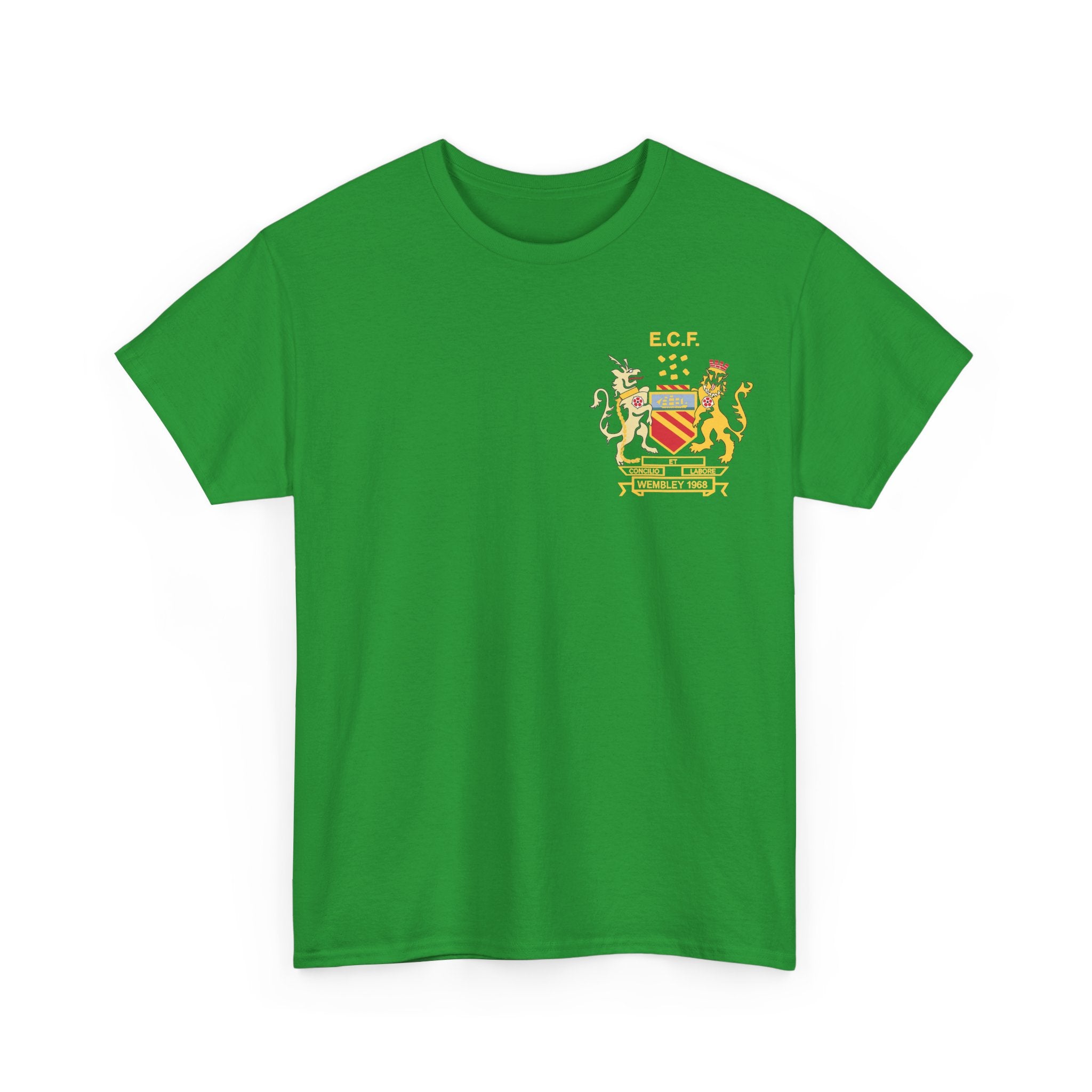 Manchester United Wembley 1968 Heraldic Crest Tee — Vintage Coat of Arms Chest Print