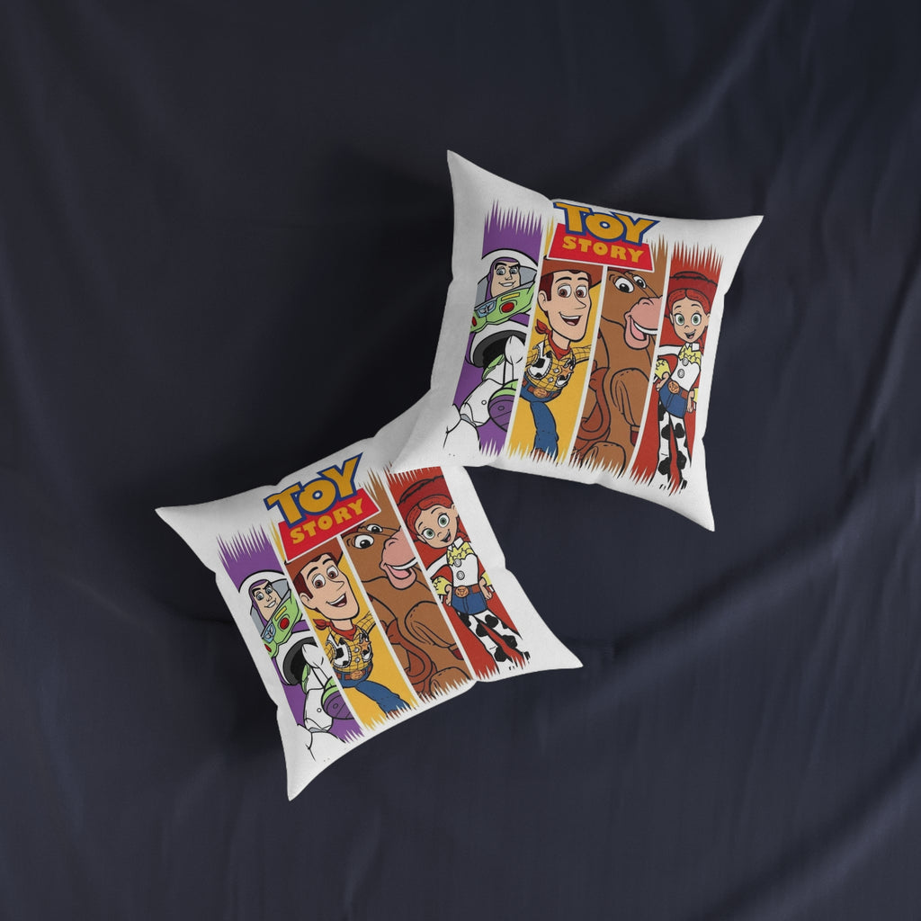 Toy Story Characters Square Pillow - Buzz, Woody, Bullseye & Jessie Decorative Throw Cushion