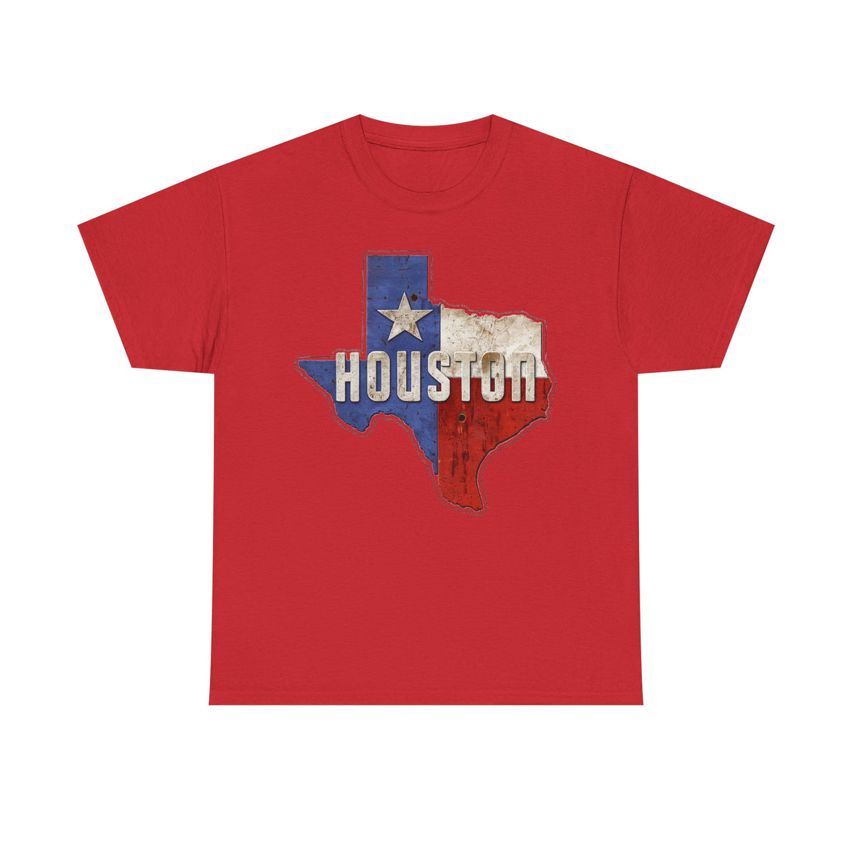 Houston Texas Flag Graphic Tee — Vintage State Outline T-Shirt