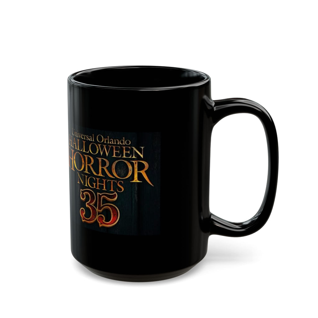 Halloween Horror Nights 35 Black Coffee Mug — Universal Orlando Souvenir (11oz & 15oz)