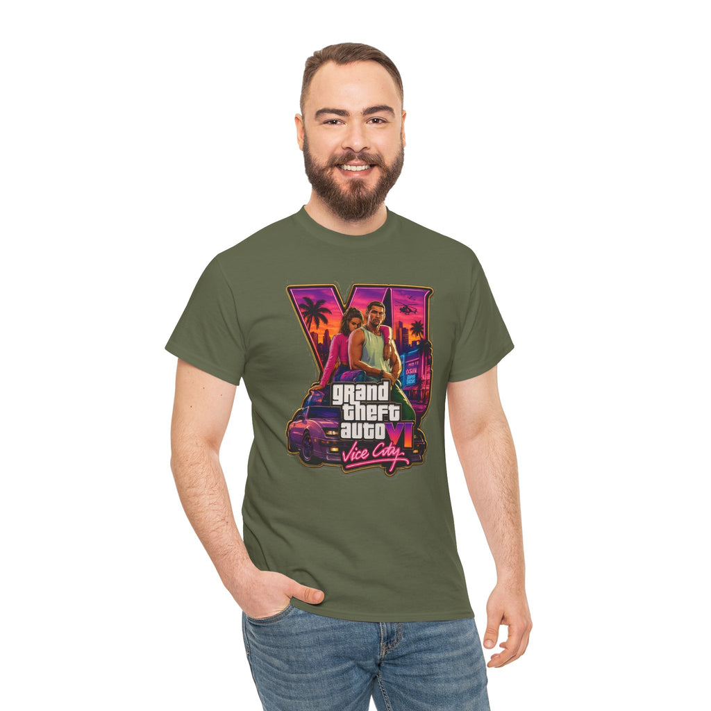 Grand Theft Auto Vice City Retro Logo Tee / Cotton T-Shirt