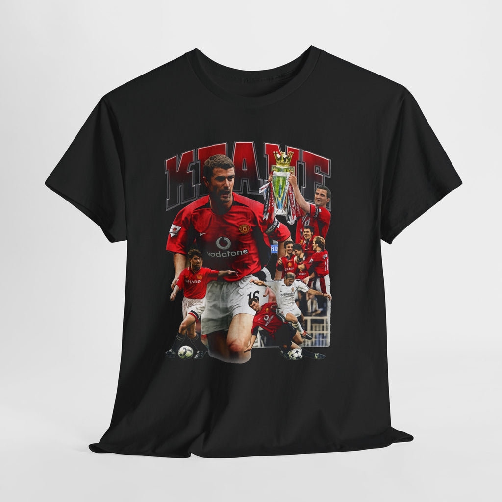 Roy Keane Football Legens Collage Tee — Retro Man United Tribute Shirt