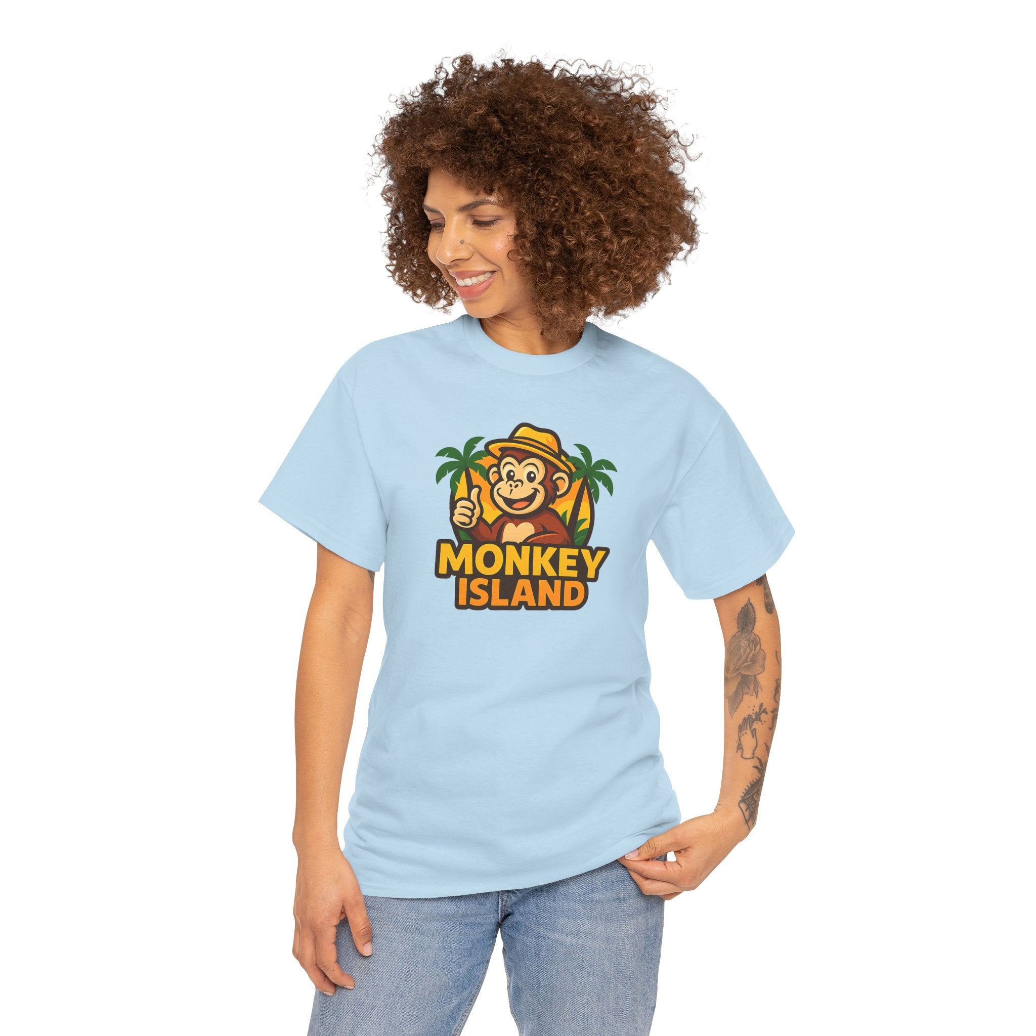 Monkey Island T-Shirt — Cute Tropical Monkey Logo Tee