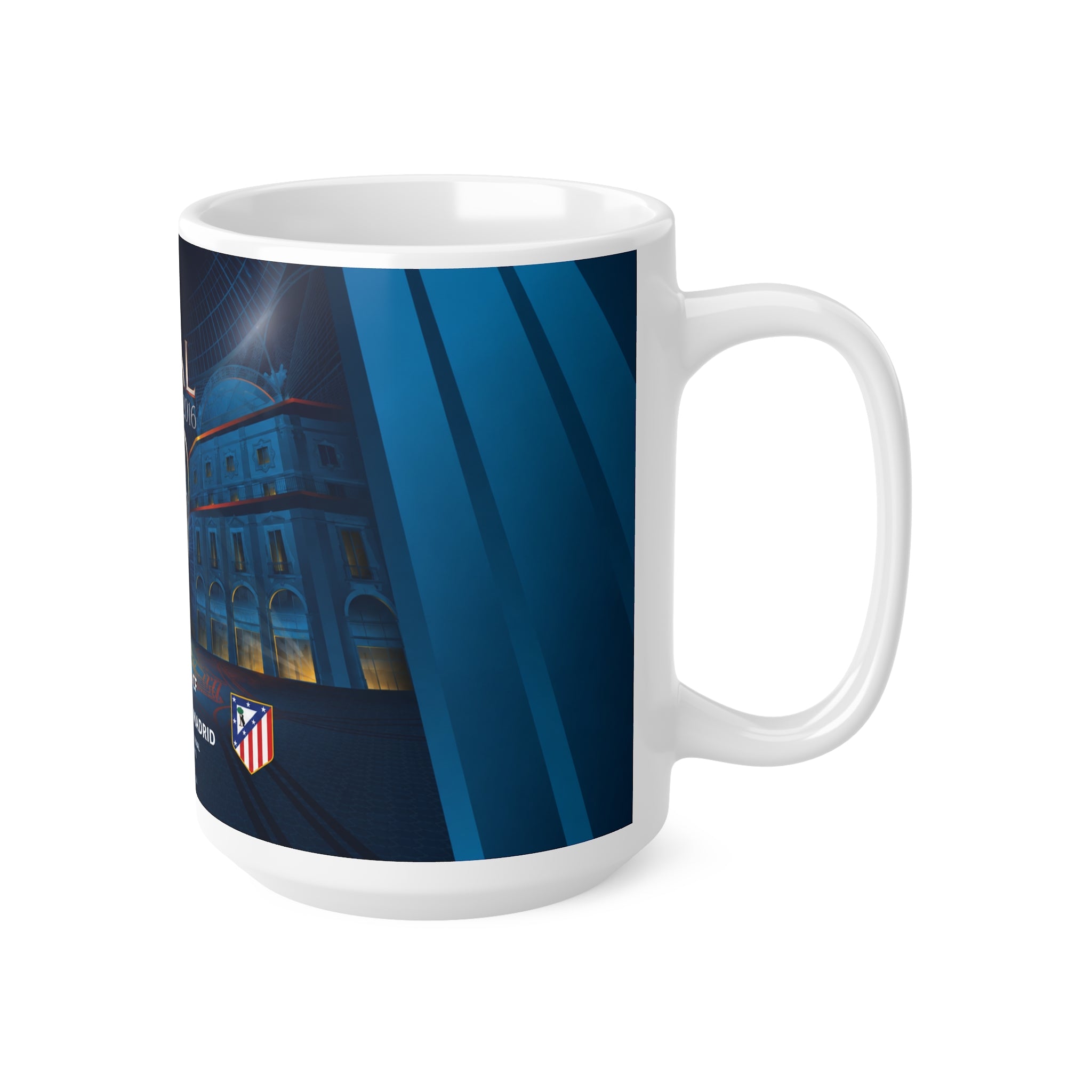 2016 UEFA Champions League Final Programme Cover Inspired Ceramic Coffee Mug — 11oz/15oz