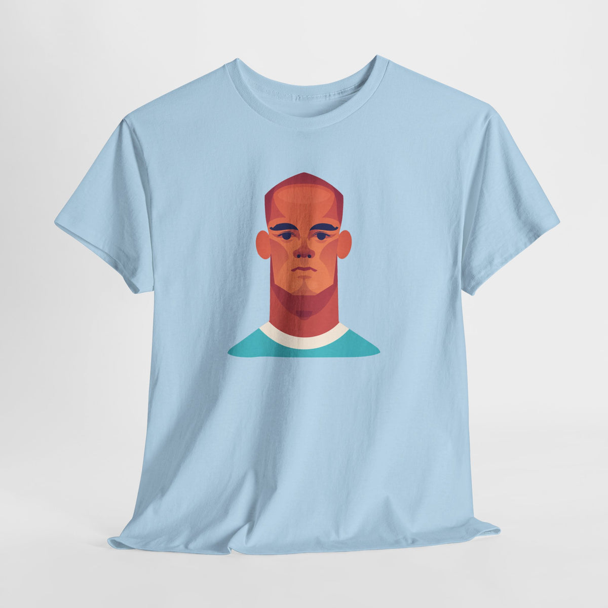 Vinny Kompany Manchester City Legend Minimalist Portrait Tee — Bold Stylized Face Graphic T-Shirt