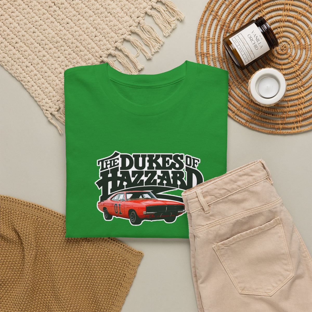 Dukes of Hazzard Charger Graphic Tee — Classic Retro TV Car Shirt