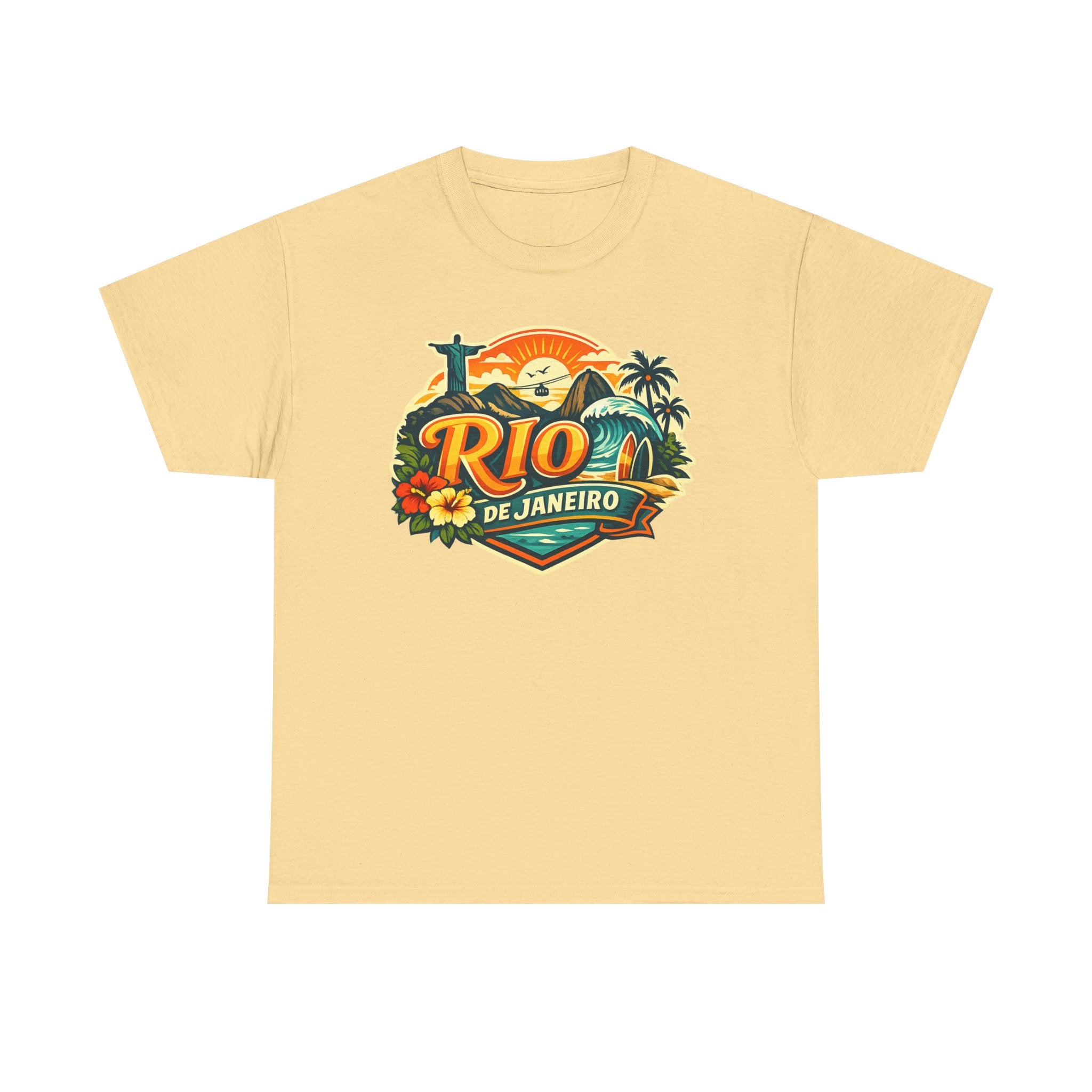 Rio de Janeiro Vintage Travel Tee – Tropical Sunset Beach T‑Shirt