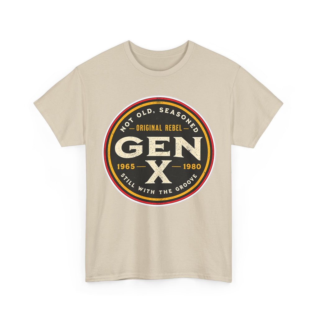 Gen X Tee - 'Not Old, Seasoned' Vintage Rebel Graphic T-Shirt (1965-1980)