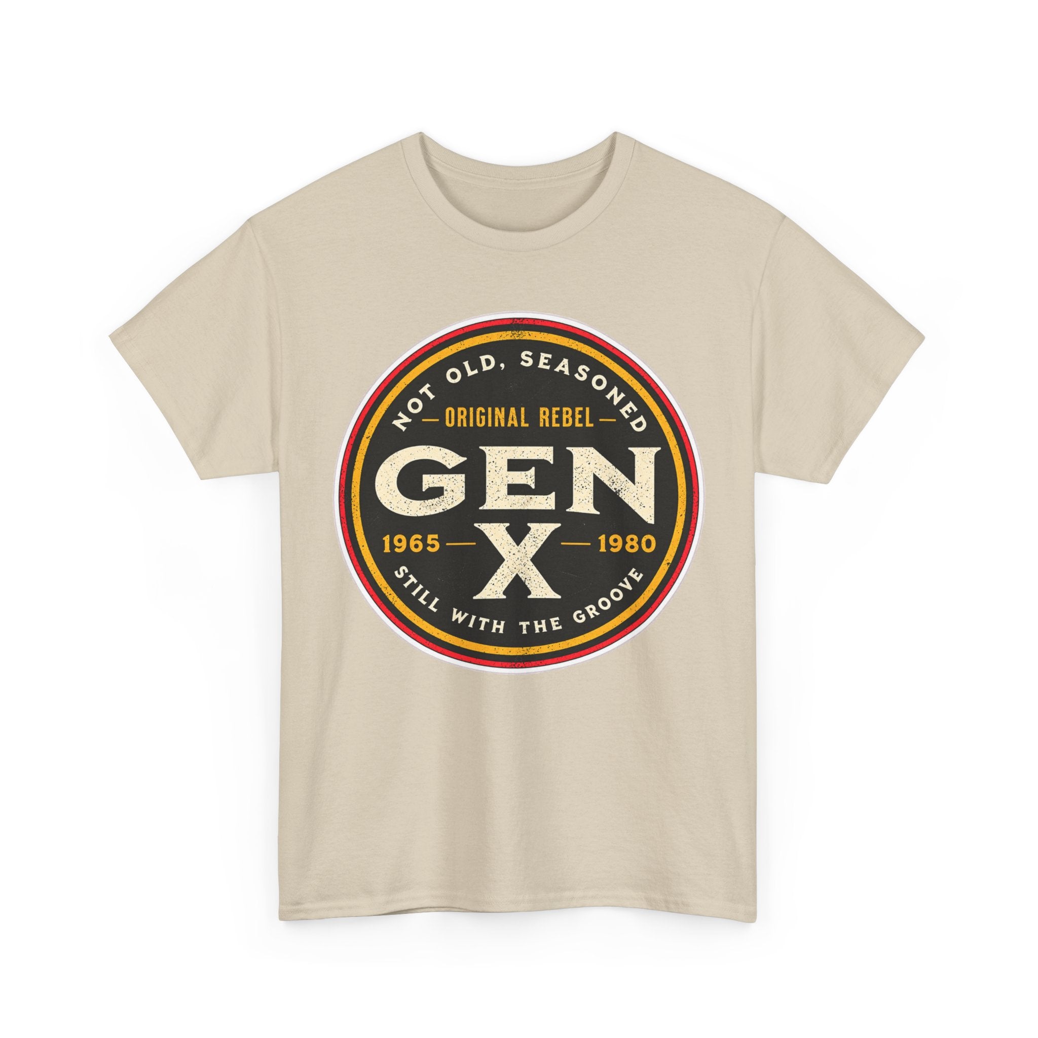 Gen X Tee - 'Not Old, Seasoned' Vintage Rebel Graphic T-Shirt (1965-1980)