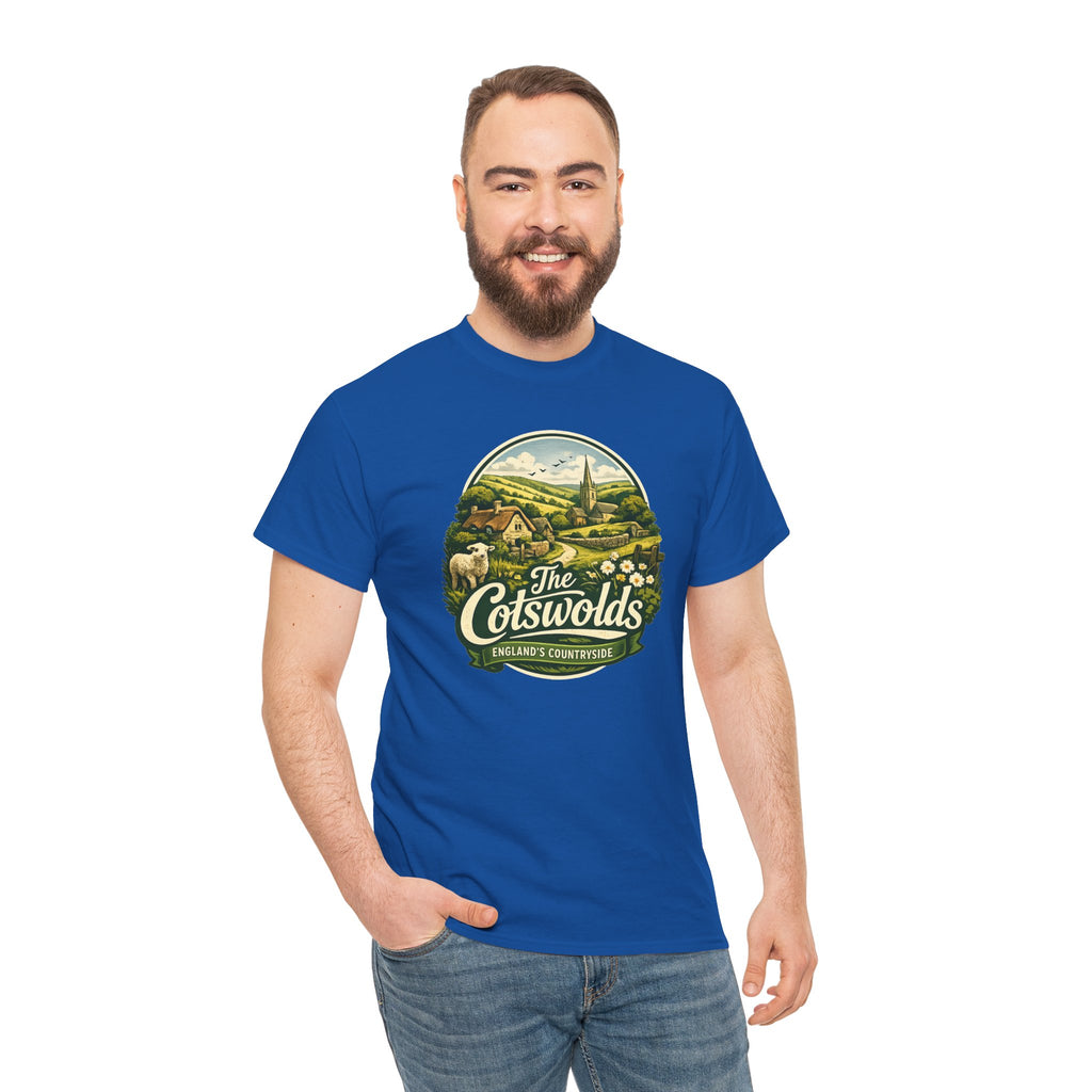 Cotswolds Vintage Landscape T‑Shirt — The Cotswolds Countryside Tee
