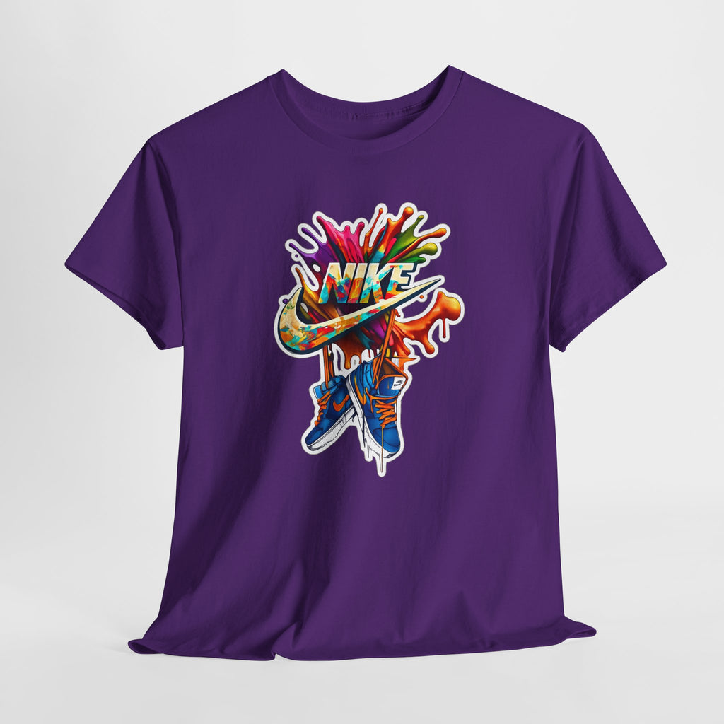 Nike Inspired Splash Graphic Tee — Colorful Sneaker Streetwear T-Shirt