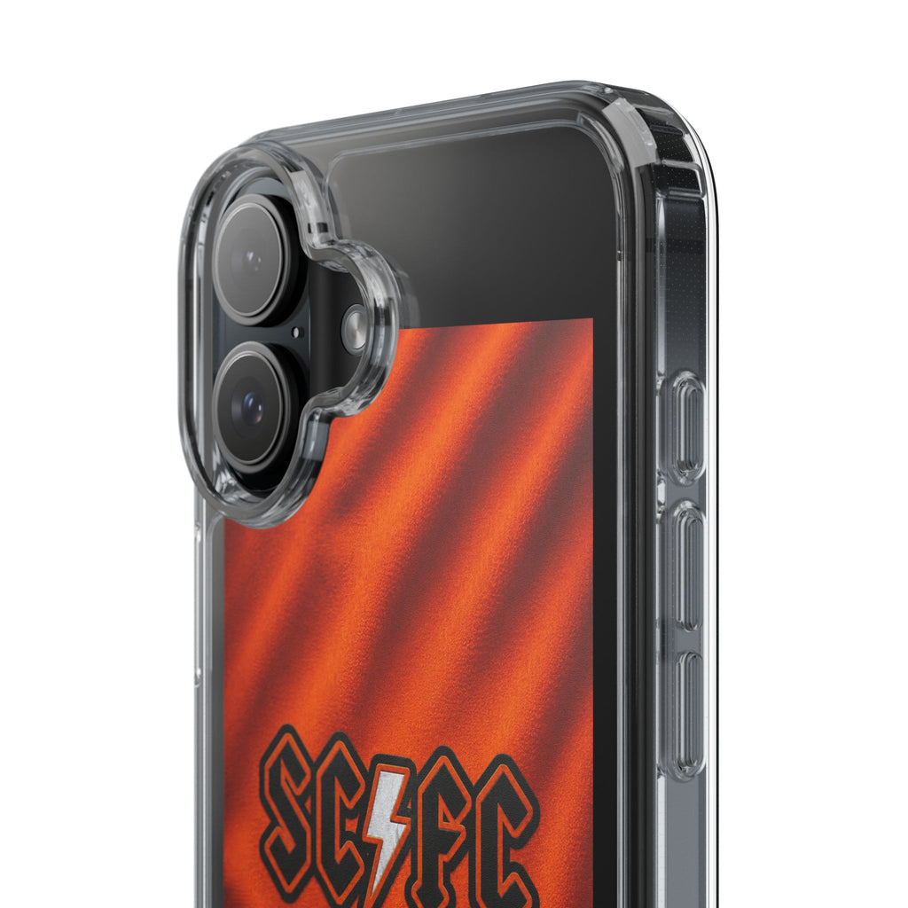 Salford CIty Inspired Phone Case — 'SCFC Back in Orange' Clear Protective Cover