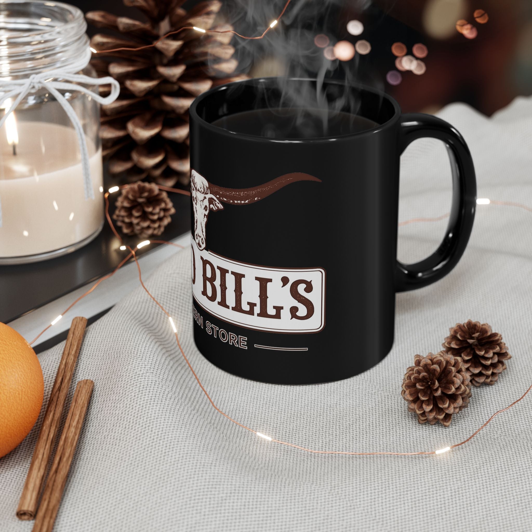 Wild Bill's Western Store Black Coffee Mug (11oz & 15oz)