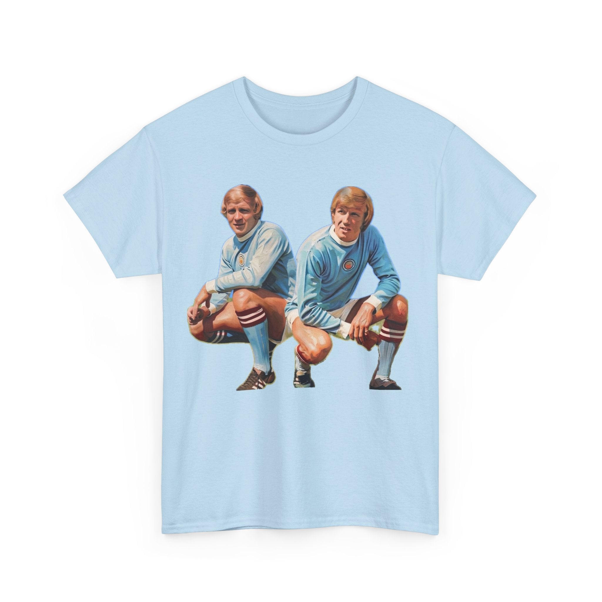 Franny Lee and Colin Bell Manchester City Retro Soccer Players T‑Shirt — Vintage Football Graphic Tee