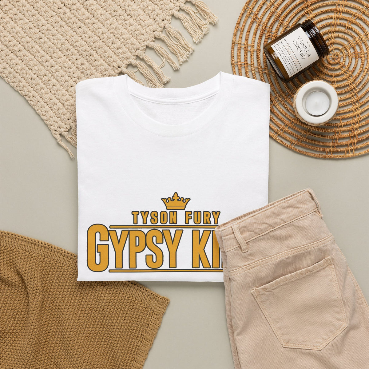 T-Shirt — "Gypsy King" Retro Crown Boxing Tribute Tee