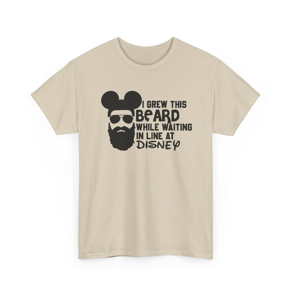 Beard While Waiting Tee – "I Grew This Beard While Waiting In Line At Disney" Funny Disney Dad T-Shirt