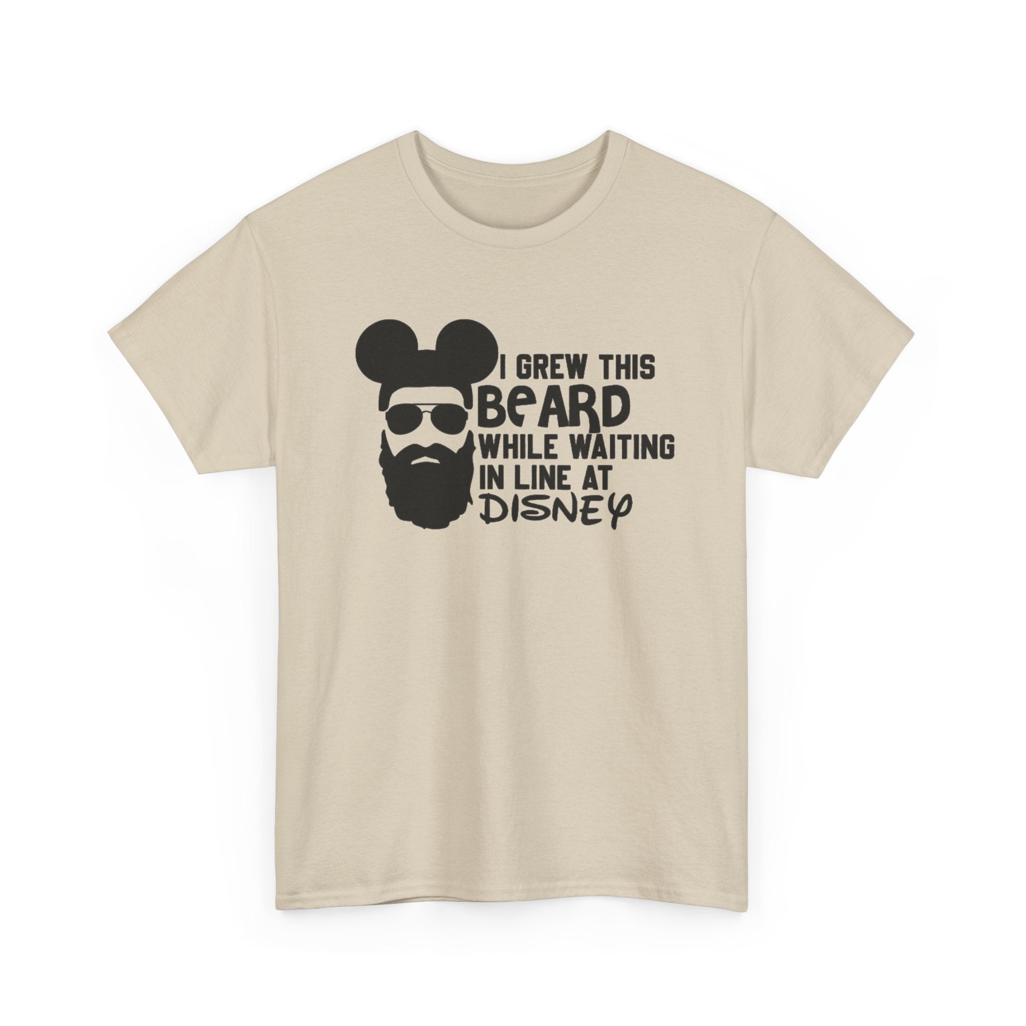Beard While Waiting Tee – "I Grew This Beard While Waiting In Line At Disney" Funny Disney Dad T-Shirt
